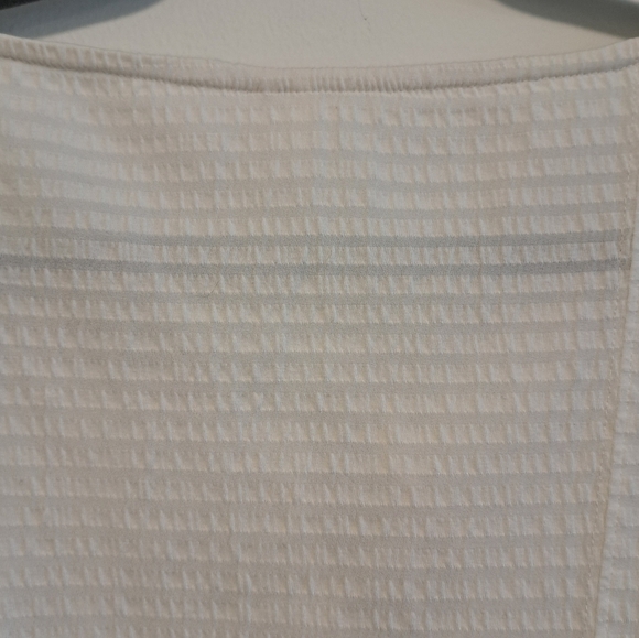 Anthropologie Rebecca Blouse Ivory Tie Neck Dolman Sleeve Top Women's Sz L - Picture 11 of 14